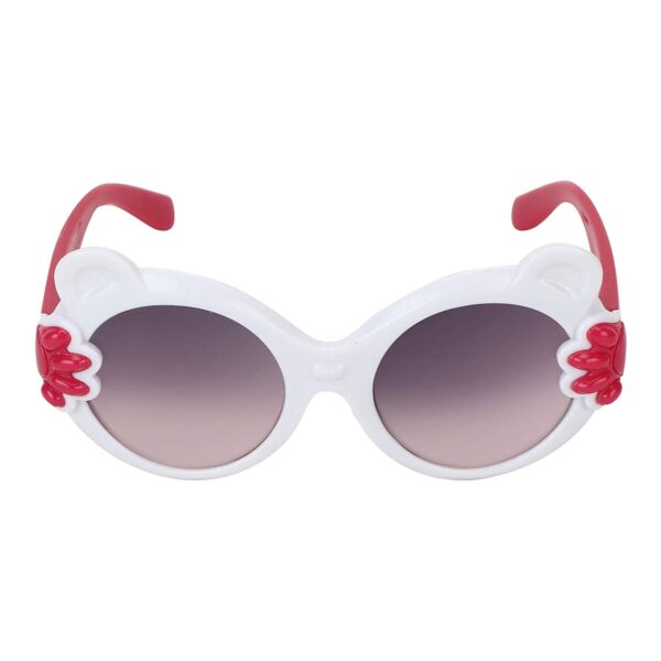 UV Protected Oval Baby Sunglasses for Girls (White)
