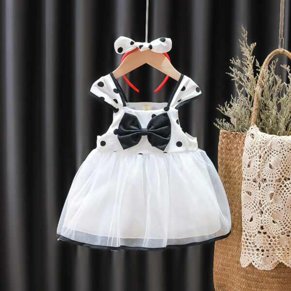 Cotton Blend Baby Girl Clothing (Black-White)
