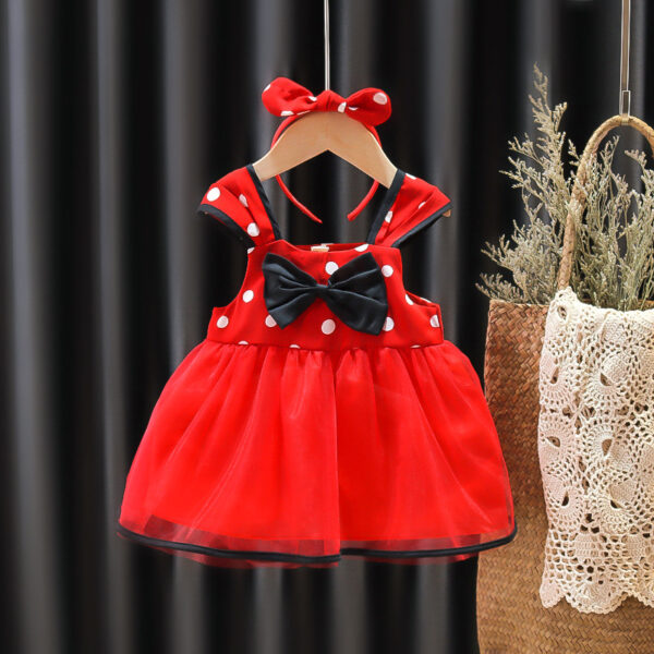 Cotton Blend Baby Girl Clothing (Red-White)