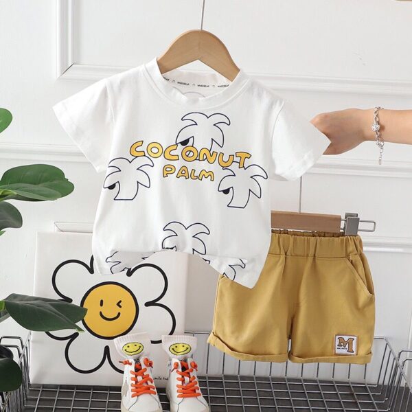 Coconut Palm T-Shirt and Shorts Set for Kids